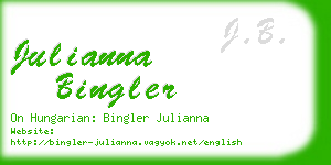julianna bingler business card